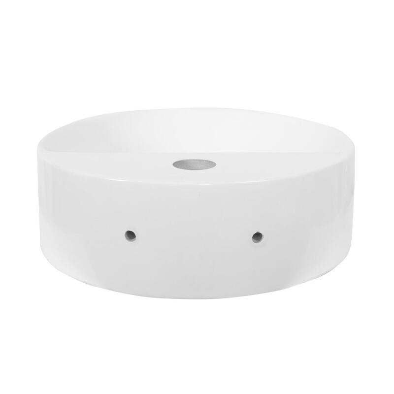 Vasque à suspendre ou à poser  ronde en résine blanche 36cm
