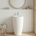 Lavabo colonne en céramique blanche 52x85x53cm