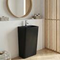Lavabo colonne en céramique noire 46x85x34cm