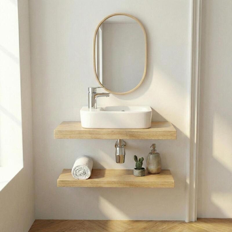 Vasque à poser ou à suspendre rectangle en céramique 43x26,5cm