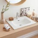 Vasque rectangulaire à encastrer en céramique blanche 61,5 x 46,5 cm ILA