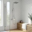 Colonne de douche thermostatique carrée en inox