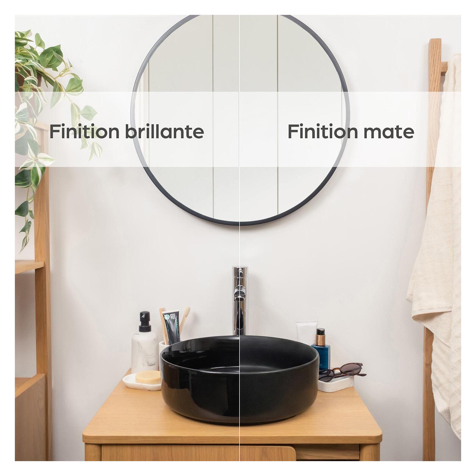 Vasque à poser ronde en céramique 36cm