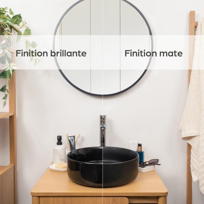 Vasque à poser ronde en céramique 36cm