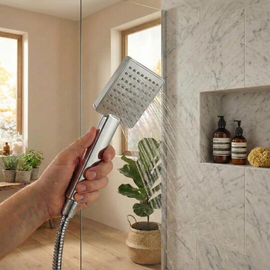 Douchette tête carrée en ABS chromé 1 jet