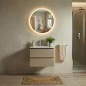 Miroir LED rond D60/120cm avec cadre rétro-éclairé