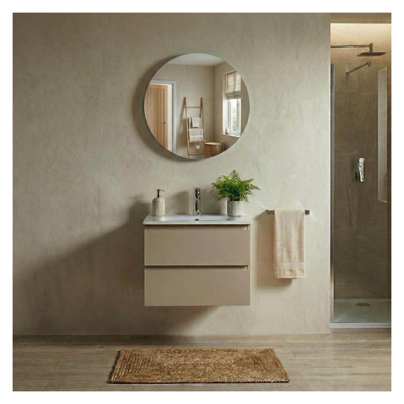 Miroir LED rond D60/120cm avec cadre rétro-éclairé