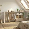 Lot de 2 portants vêtement sous combles modulables 200x85cm