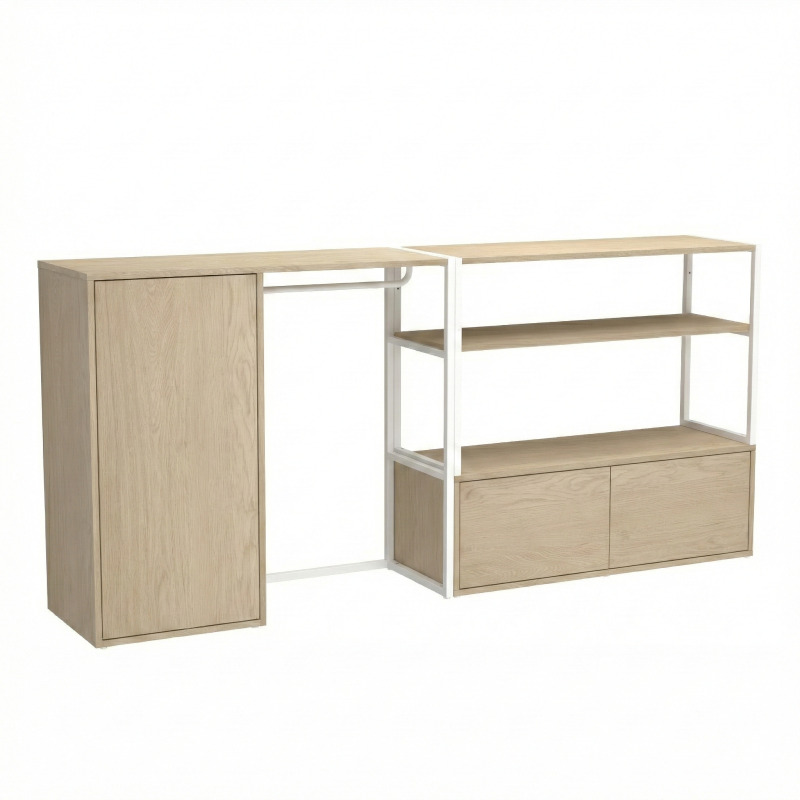 Lot de 2 portants vêtements sous combles modulables 200x85cm