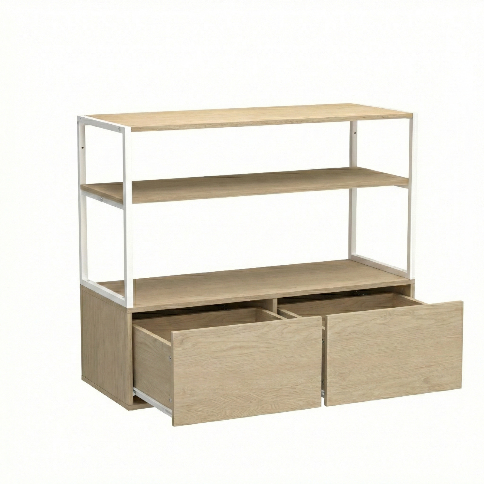 Lot de 2 portants vêtements sous combles modulables 200x85cm