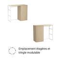 Lot de 2 portants vêtements sous combles modulables 200x85cm