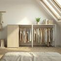 Lot de 2 portants vêtements sous combles modulables 200x85cm