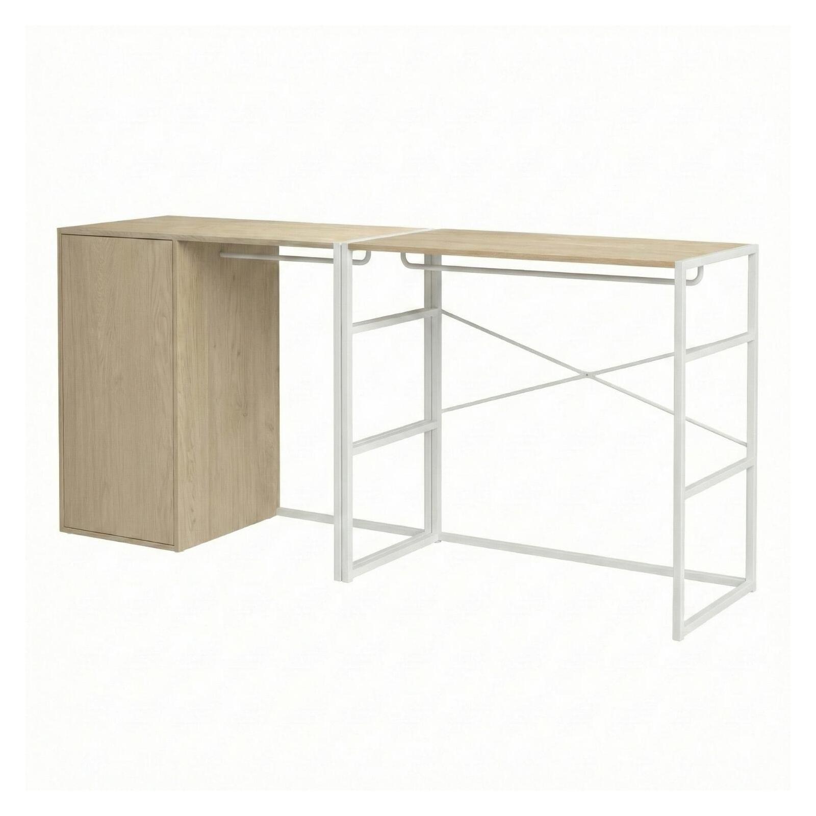 Lot de 2 portants vêtements sous combles modulables 200x85cm