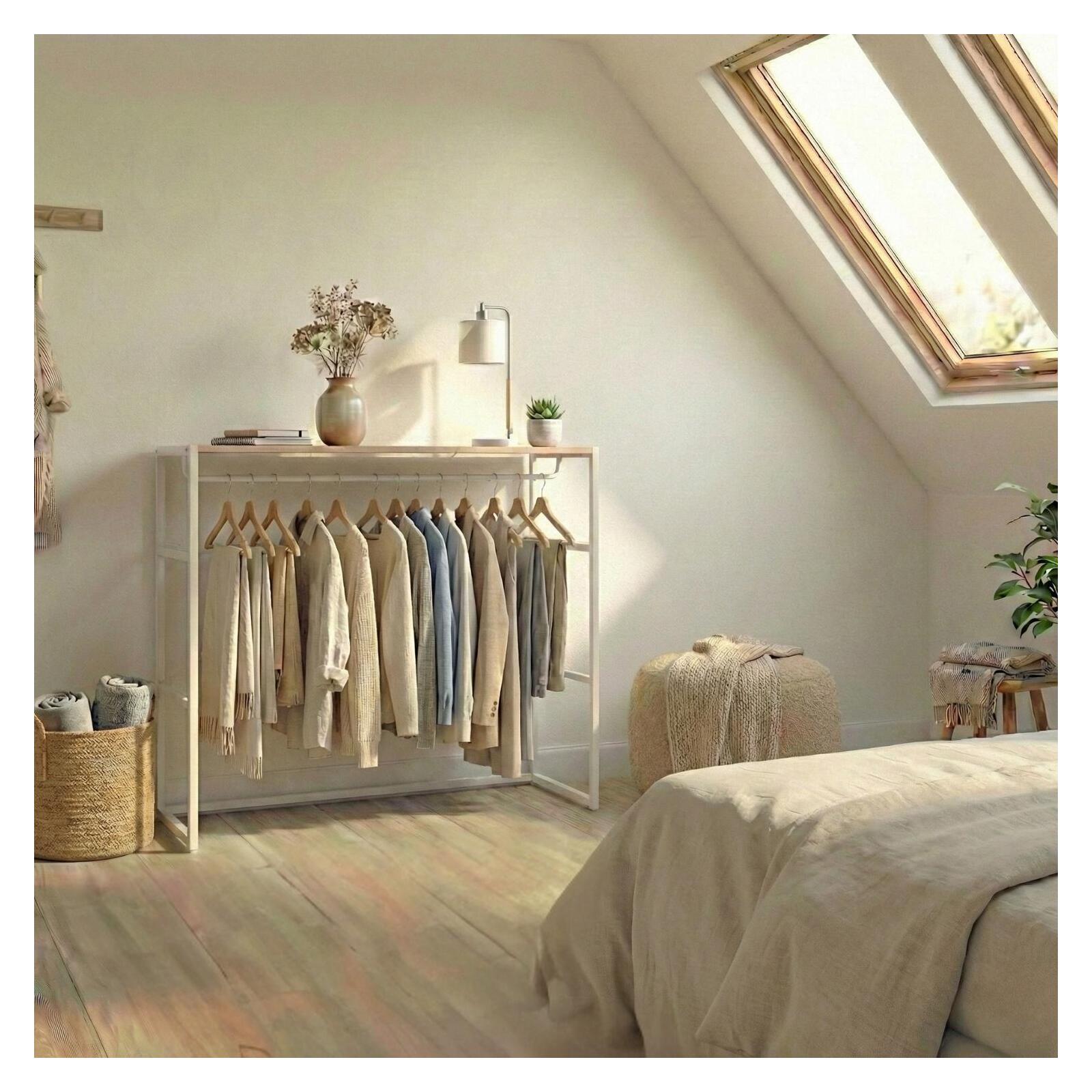 Portant vêtements sous combles penderie 100x85cm