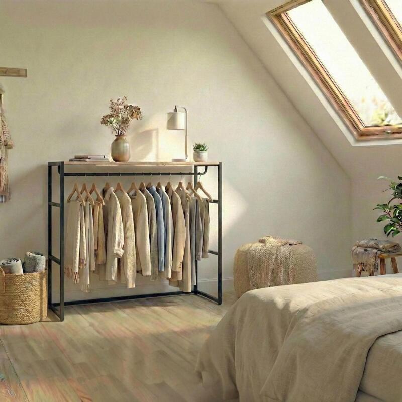 Portant vêtements sous combles penderie 100x85cm