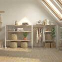 Lot de 2 portants vêtements sous combles modulables 200x85cm
