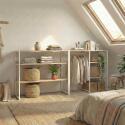 Lot de 2 portants vêtements sous combles modulables 200x85cm