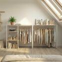 Lot de 2 portants vêtements sous combles modulables 200x85cm