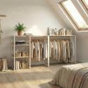 Lot de 2 portants vêtements sous combles modulables 200x85cm