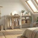 Lot de 2 portants vêtements sous combles  modulables 200x85cm