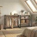 Lot de 2 portants vêtements sous combles  modulables 200x85cm