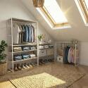 Lot de 4 portants vêtements sous combles modulables 400x85cm