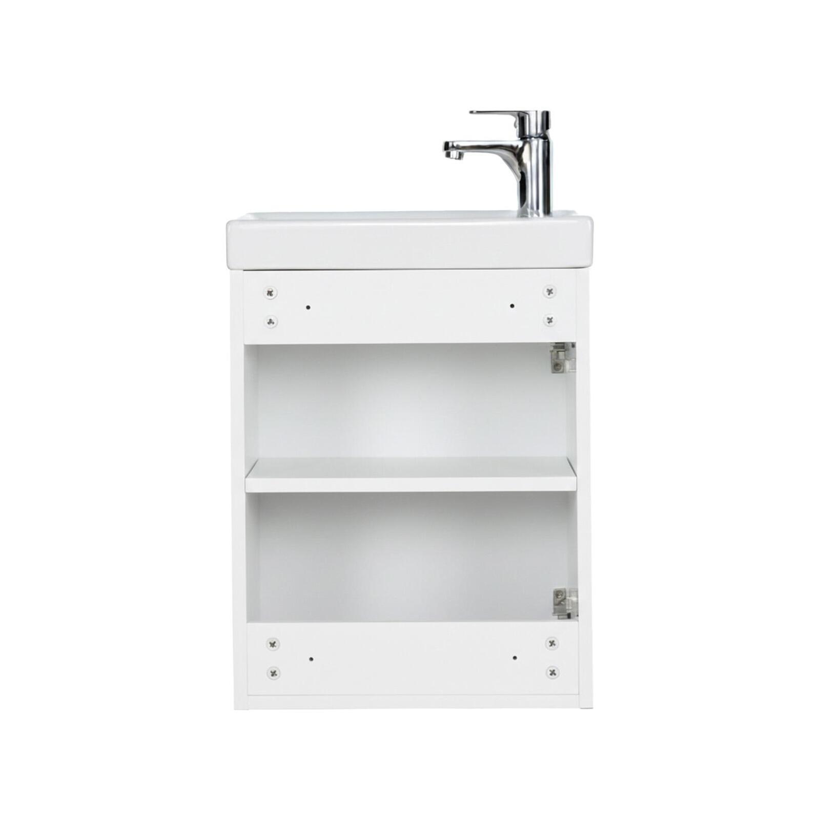 Ensemble lave-mains suspendu avec robinet chromé