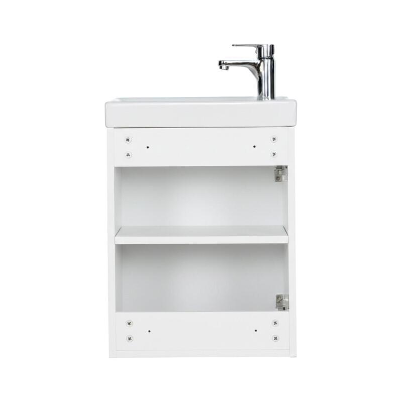 Ensemble lave-mains suspendu avec robinet chromé