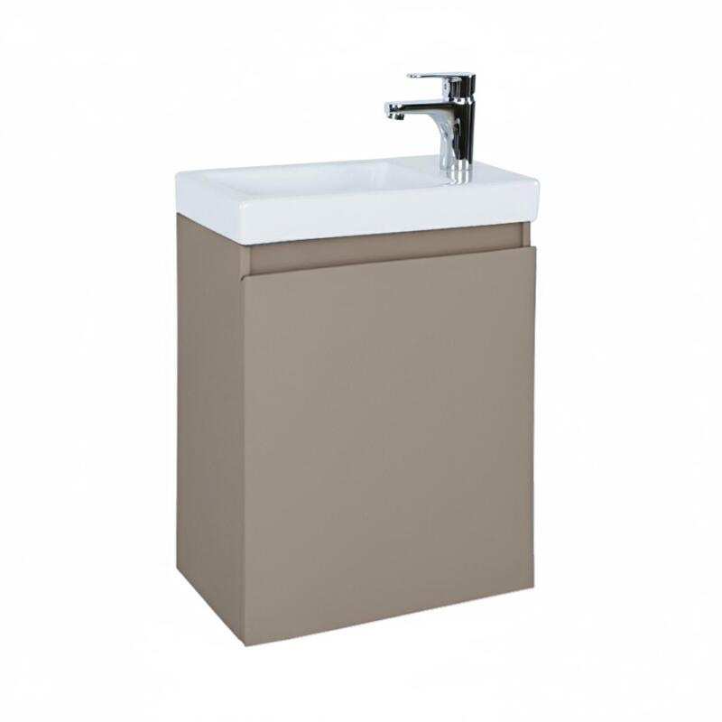 Ensemble lave-mains suspendu avec robinet chromé