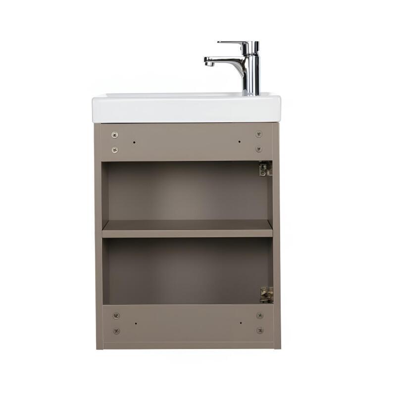 Ensemble lave-mains suspendu avec robinet chromé