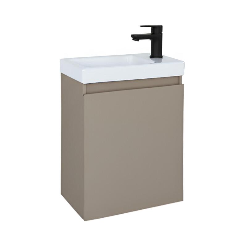 Ensemble lave-mains suspendu avec robinet noir