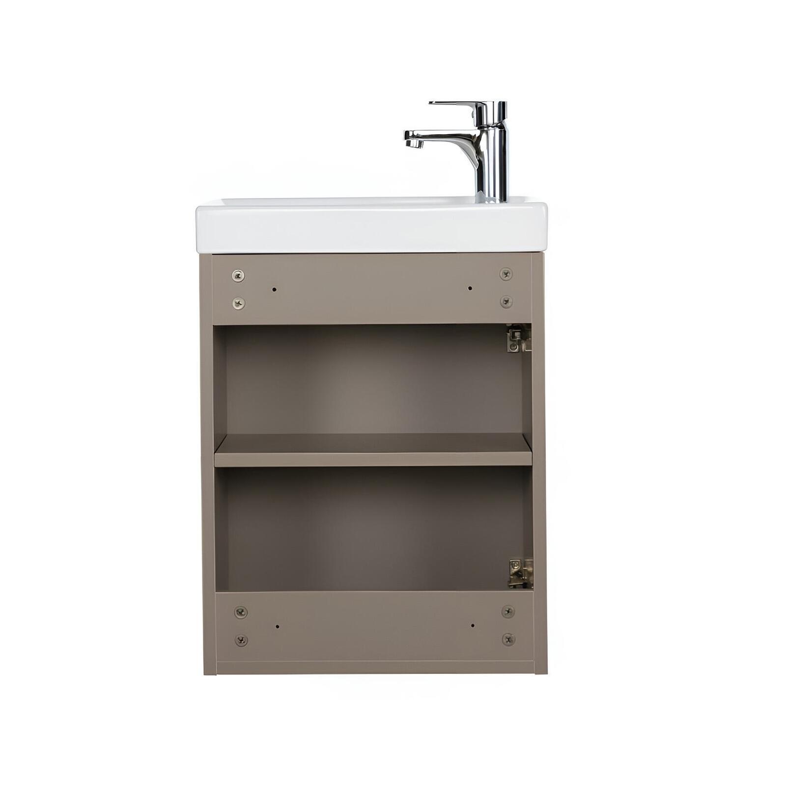 Ensemble lave-mains suspendu avec robinet noir