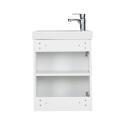 Ensemble lave-mains suspendu avec robinet noir