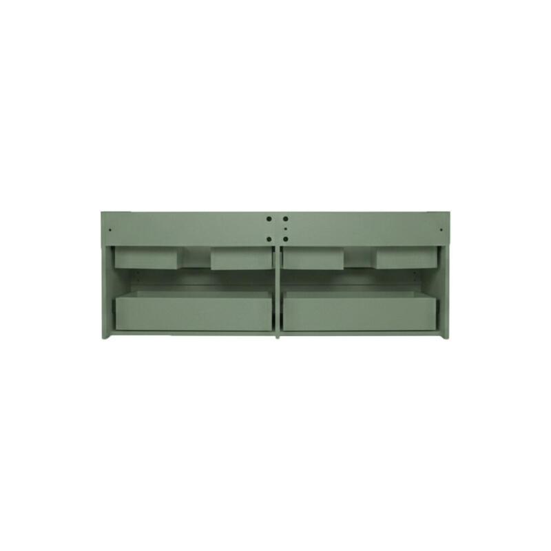 Ensemble double vasque 120cm avec plan céramique et robinets chromés