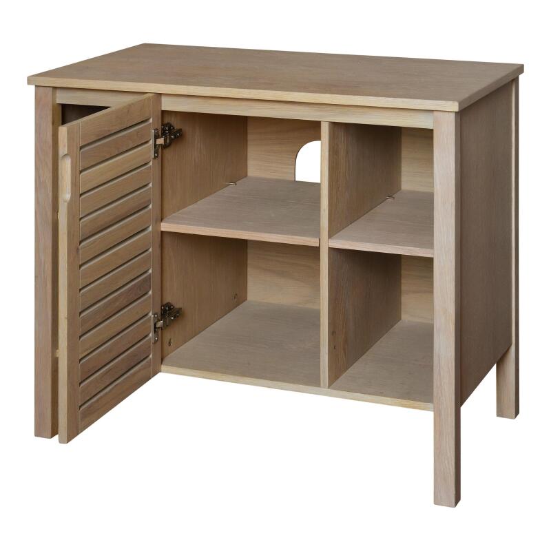 Ensemble simple vasque 90cm chêne avec vasque et robinet chromé