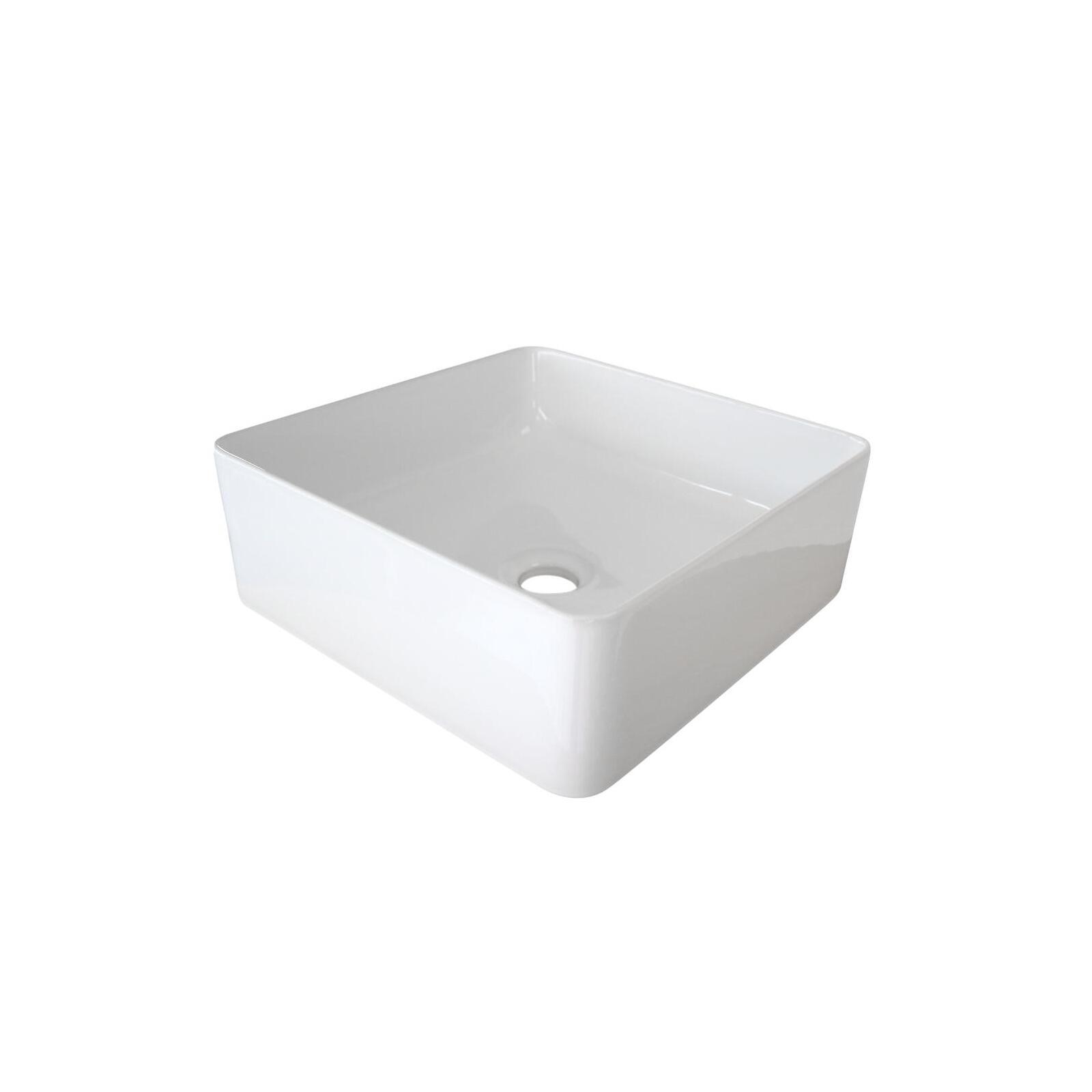 Ensemble simple vasque 90cm chêne avec vasque et robinet chromé