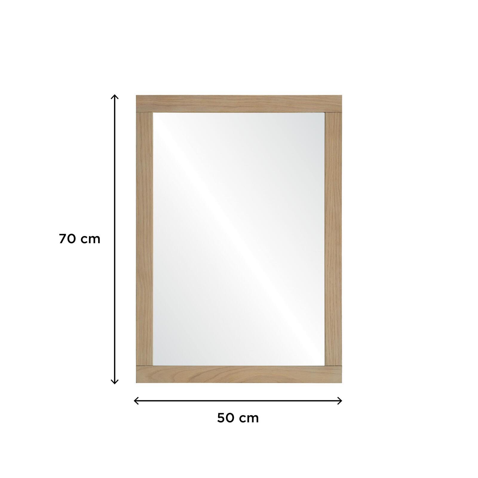 Ensemble simple vasque 90cm chêne avec vasque, robinet et miroir