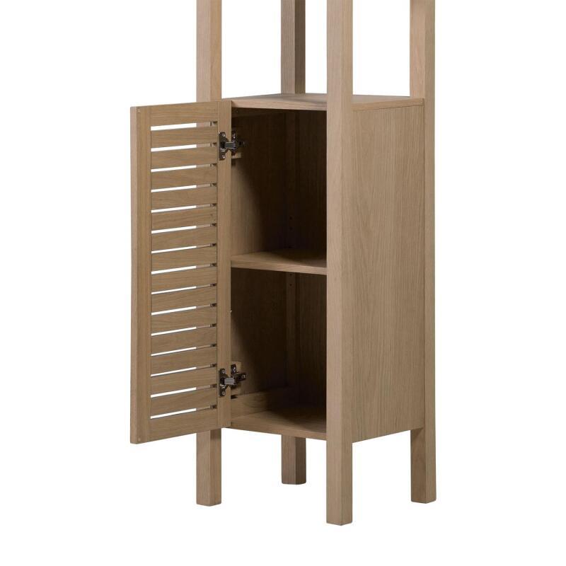Ensemble simple vasque 90cm chêne avec vasque, robinet, miroir et colonne