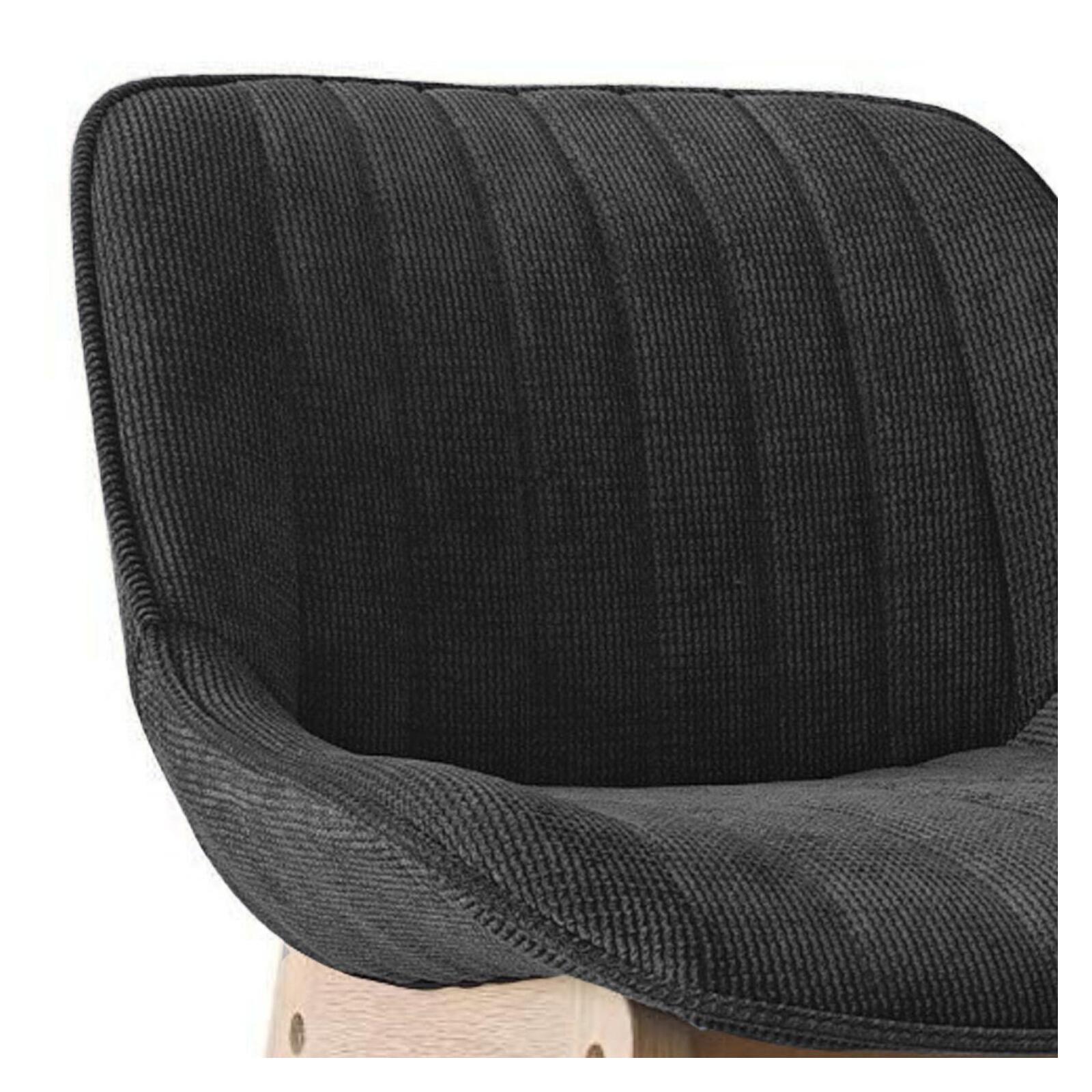 Lot de chaises d'îlot et bar en chêne et assise tissu velours côtelé H65cm
