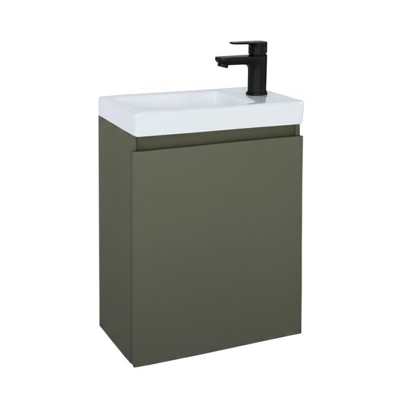 Ensemble lave-mains suspendu avec robinet noir