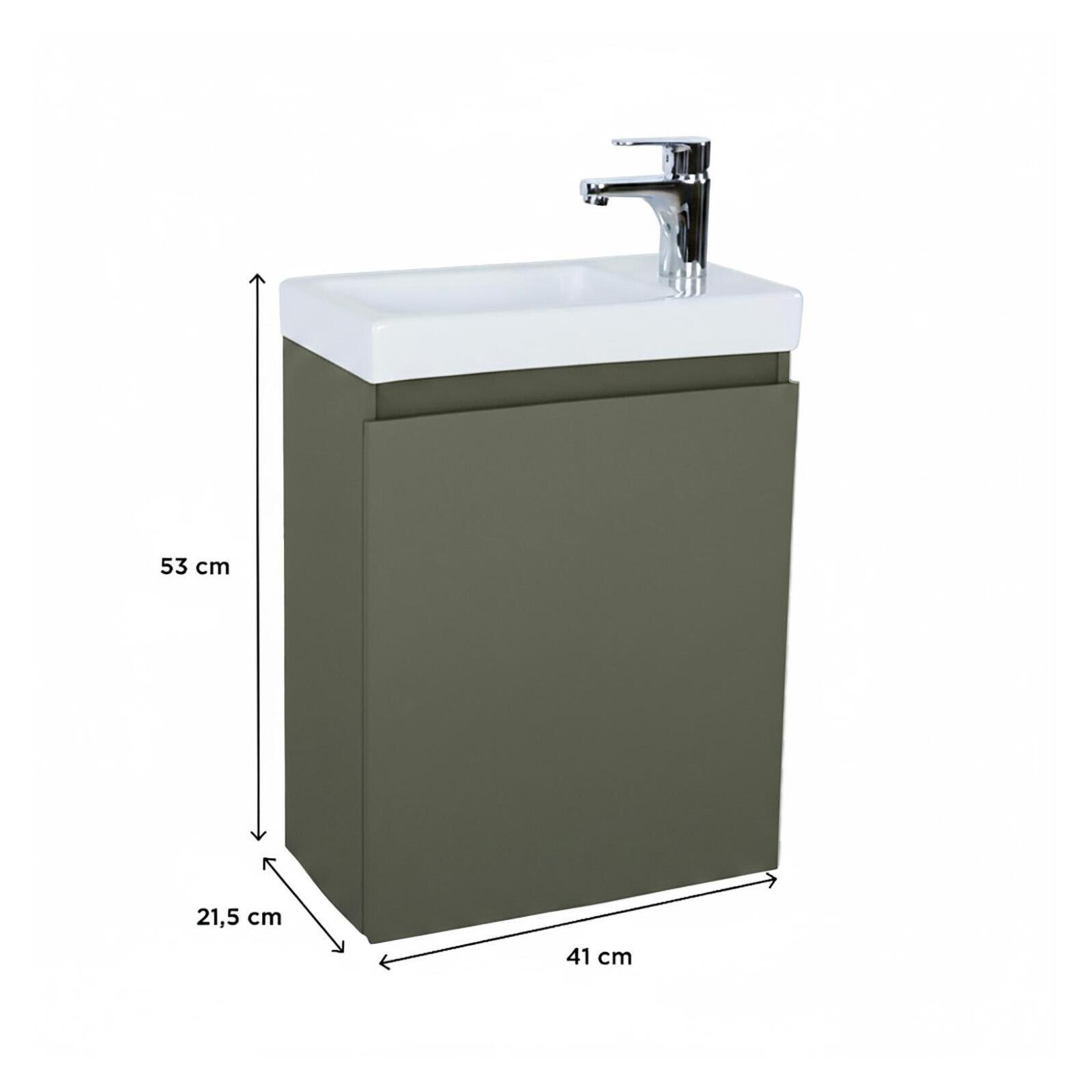 Ensemble lave-mains suspendu avec robinet noir