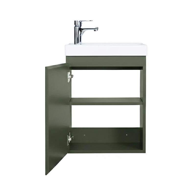 Ensemble lave-mains suspendu avec robinet noir