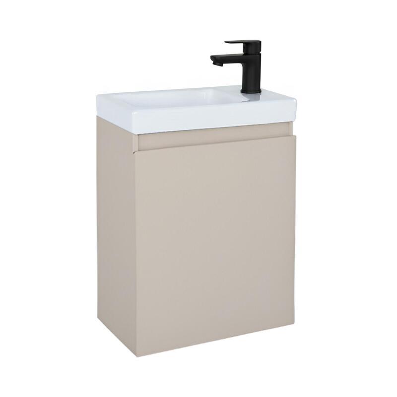 Ensemble lave-mains suspendu avec robinet noir