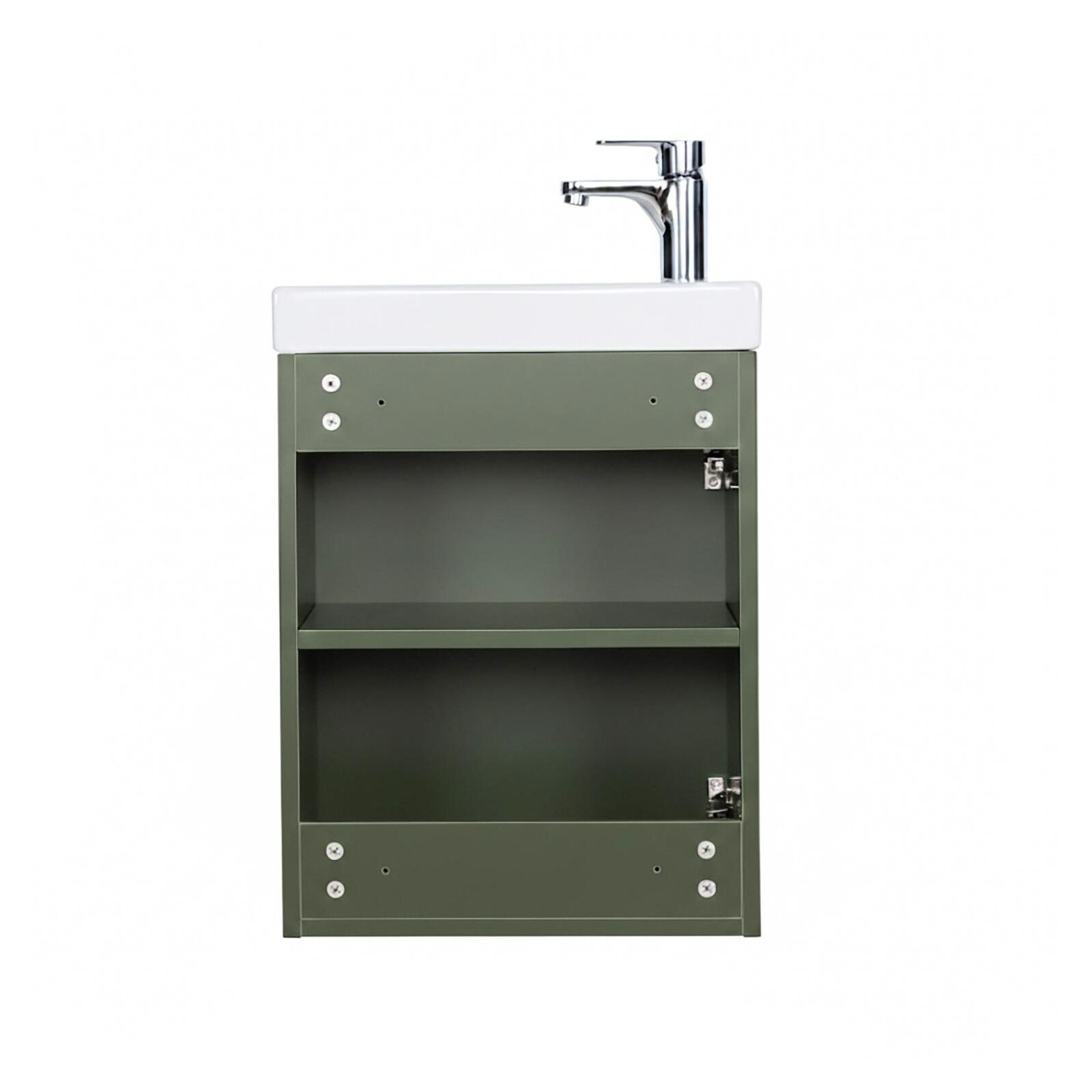 Ensemble lave-mains suspendu avec robinet noir et miroir ovale