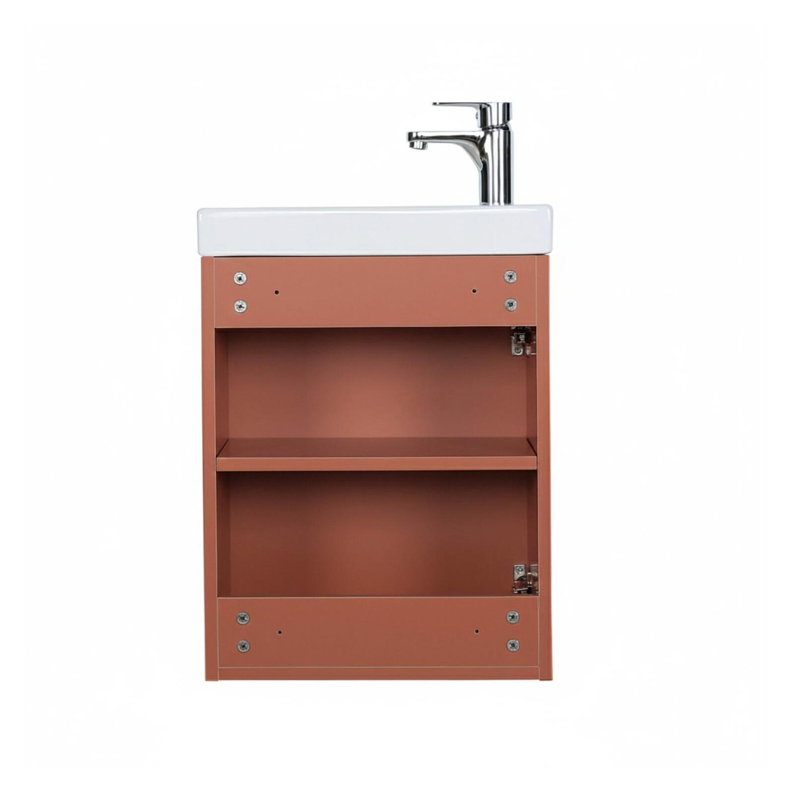 Ensemble lave-mains suspendu avec robinet noir