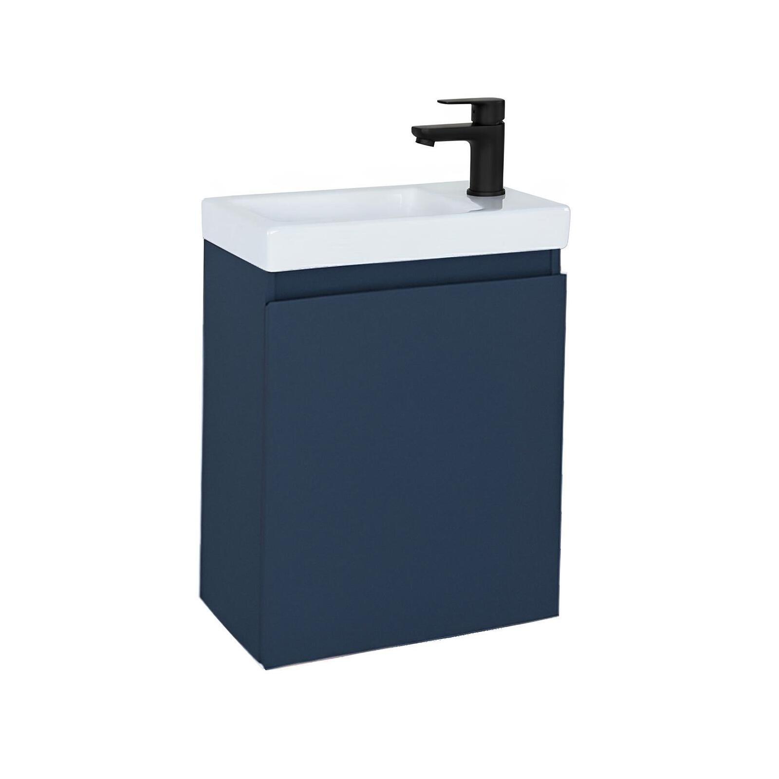 Ensemble lave-mains suspendu avec robinet noir