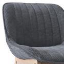 Lot de chaises d'îlot et bar en chêne et assise tissu velours côtelé H65cm