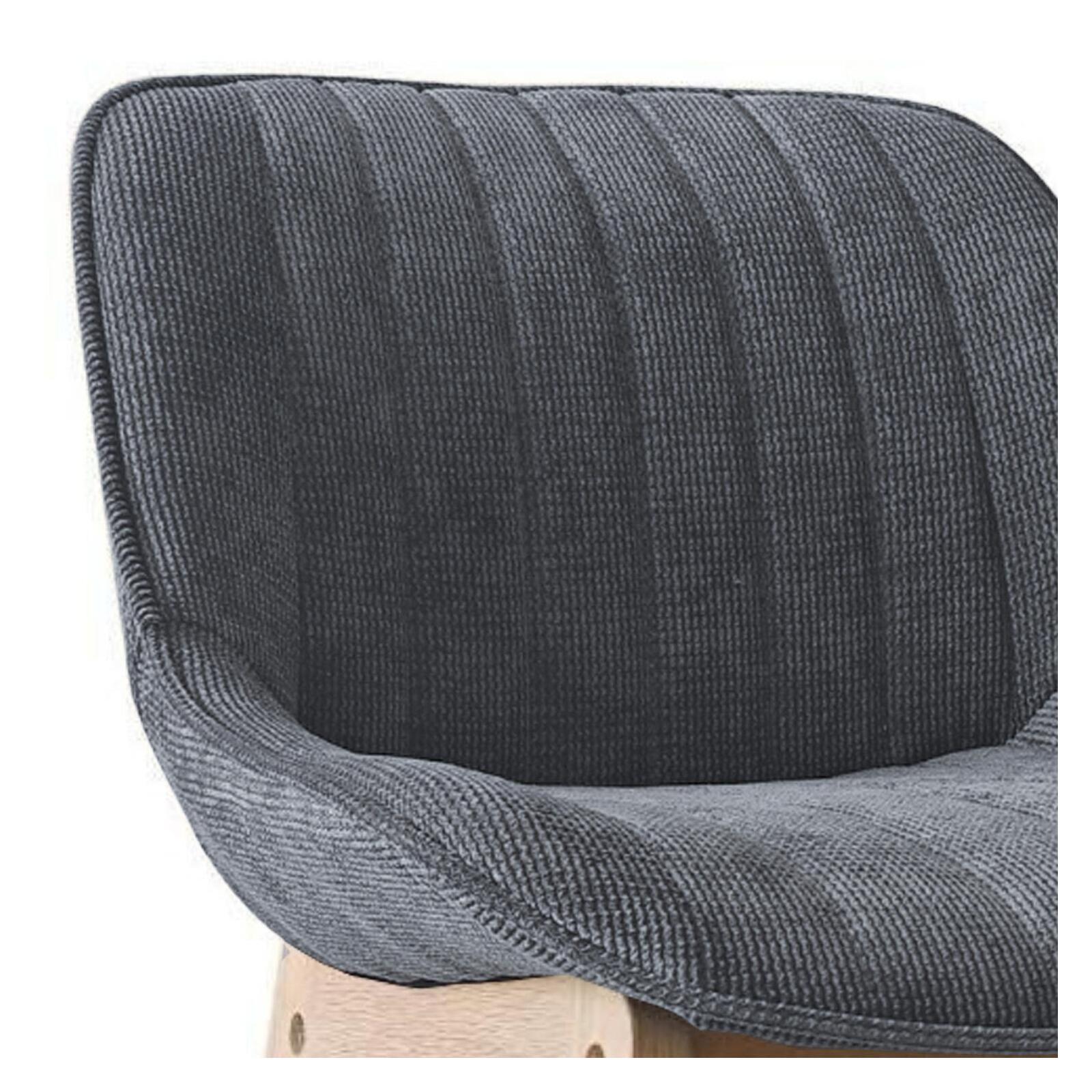 Lot de chaises d'îlot et bar en chêne et assise tissu velours côtelé H65cm