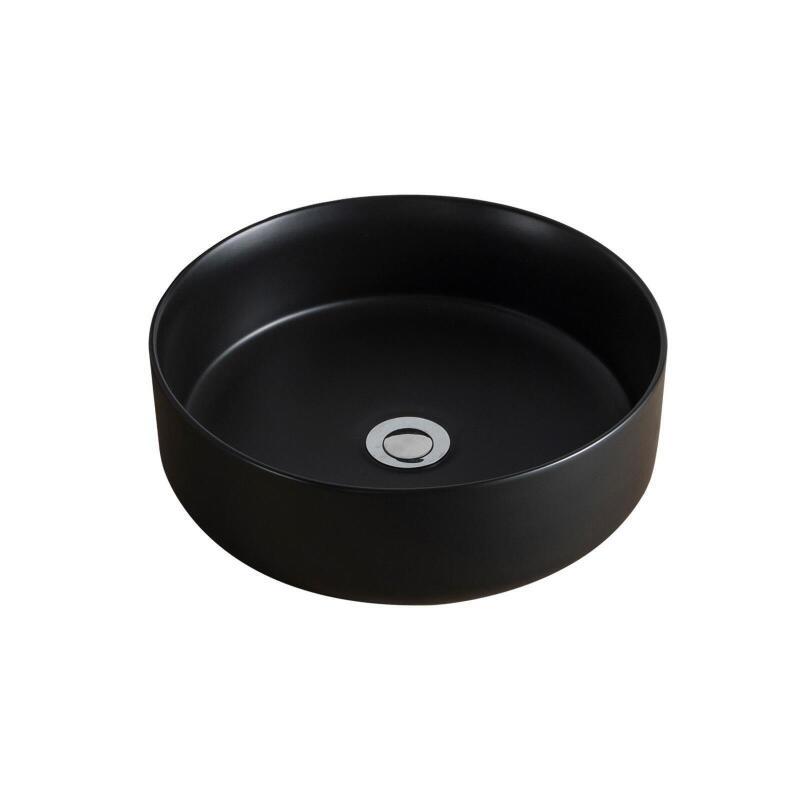 Ensemble meuble double vasque 140cm chêne naturel avec vasques rondes noires et robinets