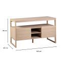 Meuble double vasque chêne 140 cm ATOLL